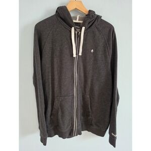 Nixon Fullzip Gorpcore Activewear Hoodie Charcoal Gray Large